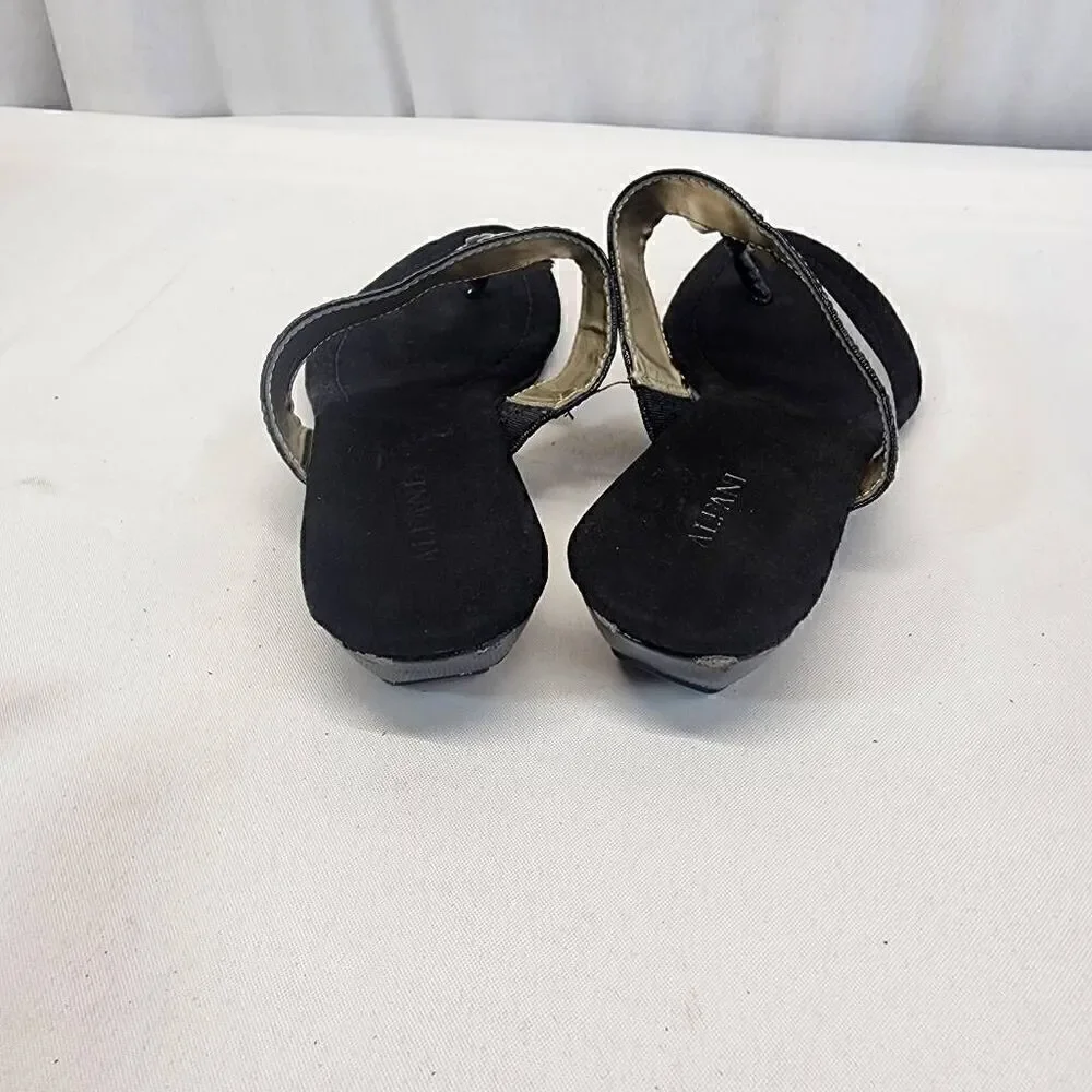 Alfani Forray Sandals Black And Gold  Women's Size 6.5